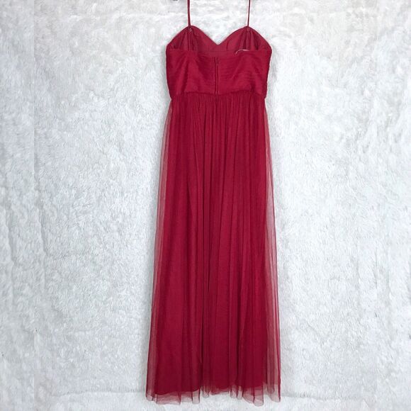 Watters Wtoo Infinity Bobbinet Bridesmaid Dress Claret Red Style 852 Womens 12 - Picture 3 of 11
